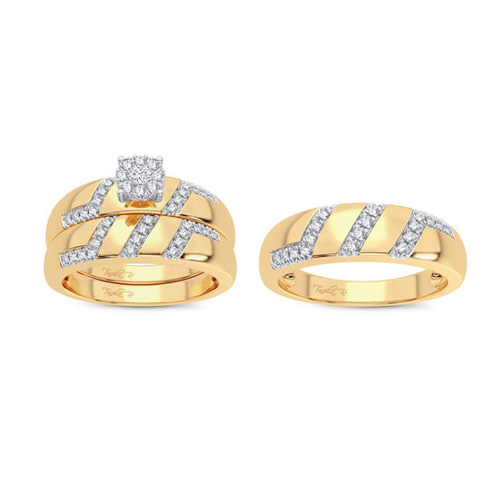 14K 0.33CT Diamond Trio Set