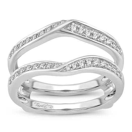 14K  0.25CT  DIAMOND  RING GUARD.