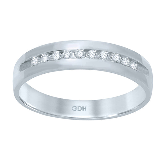 14KT 0.25-0.30CT D- MENS BAND