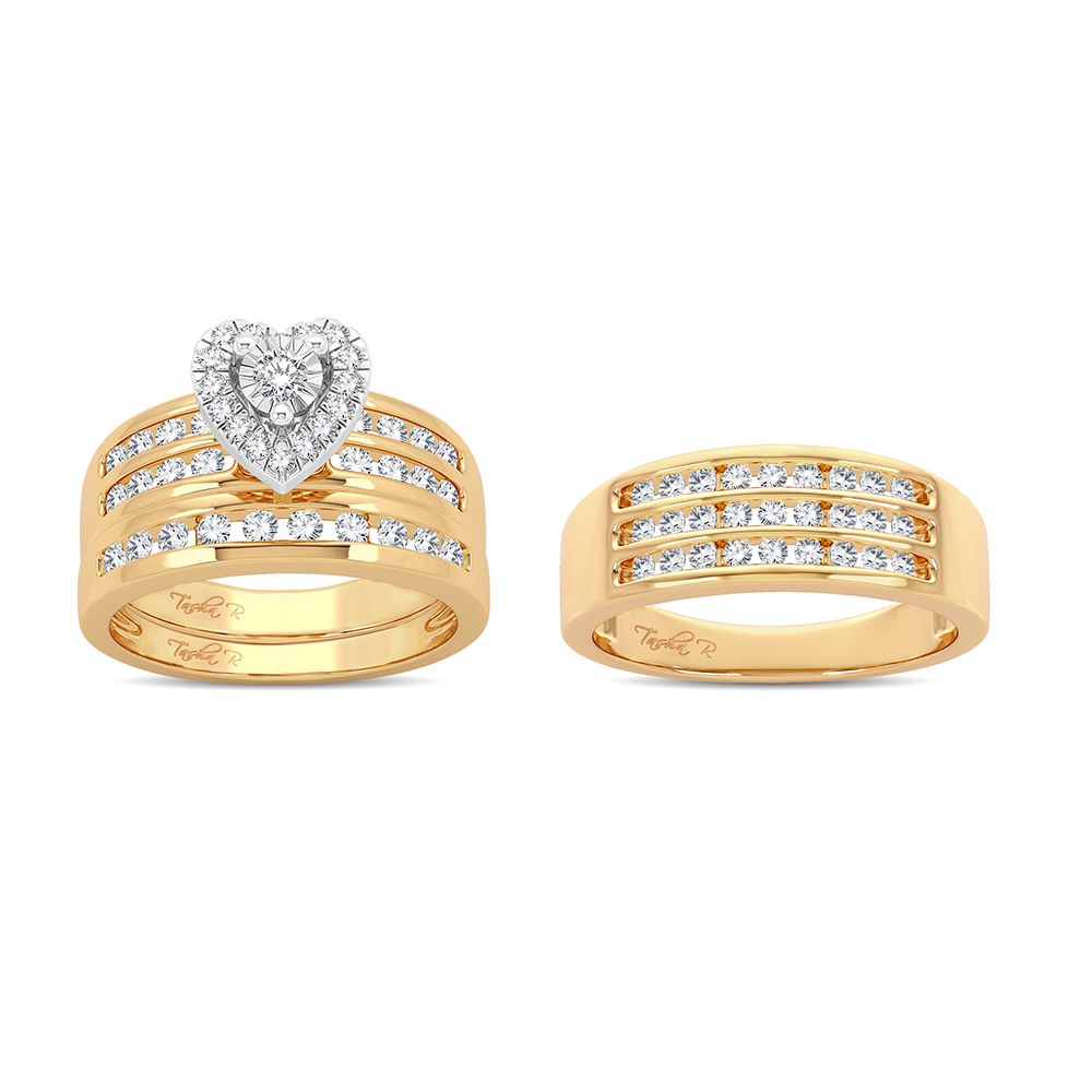 14K 1.44CT Diamond Trio Set