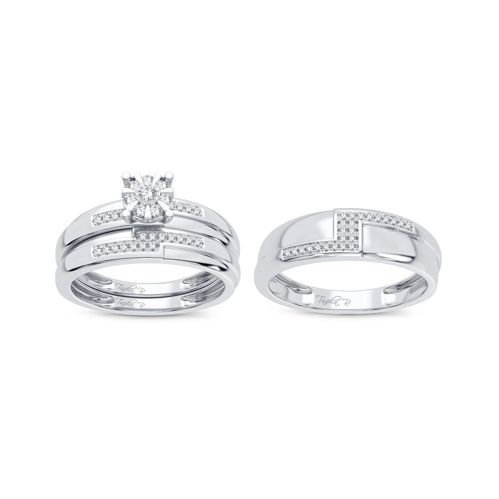 14K 0.25CT Diamond Trio Set