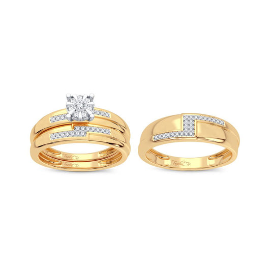 14K 0.25CT Diamond Trio Set