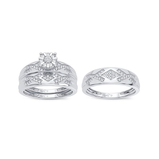 14K 0.33CT Diamond Trio Set