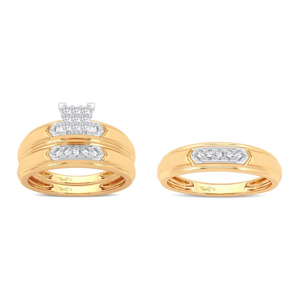 14K 0.33ct Diamond Trio Set