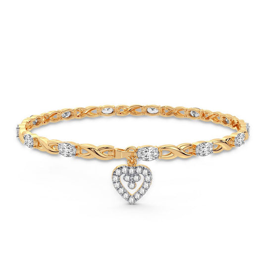 10K 0.10CT DIAMOND BRACELET