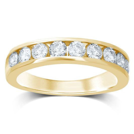 14K 0.75CT Diamond Band (9 Diamond Stones)