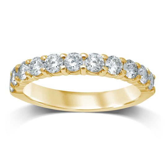 14K 0.52CT Diamond  Ladies Band  (11 Diamond Stones)