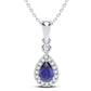 14K 0.10CT Diamond Sapphire Pendant