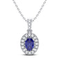 14K 0.35CT Diamond Sapphire Pendant