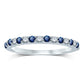 14K Diamond  SAPPHIRE  BAND