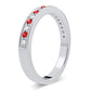 14k 0.12ct Gemstones with Diamonds Band