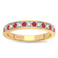 14k 0.12ct Gemstones with Diamonds Band