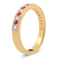 14k 0.12ct Gemstones with Diamonds Band