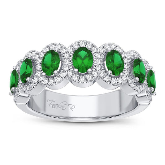 14K 0.26CT Diamond Emerald Ring