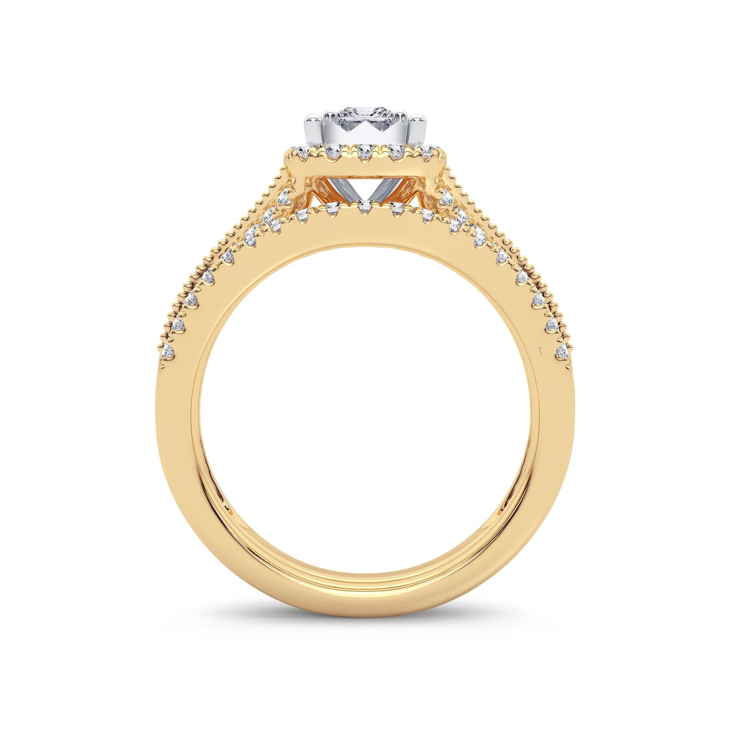 14K 0.75ct Diamond Bridal Ring