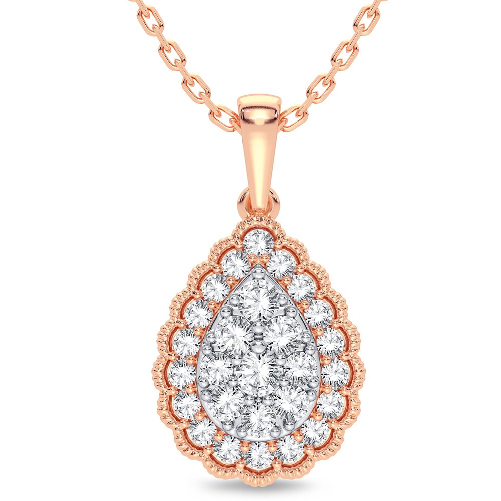 14K 0.33CT Diamond Pendant