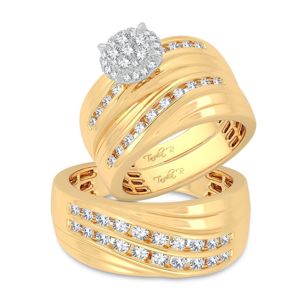 14K 1.13CT Diamond Trio Set