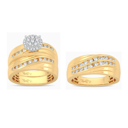 14K 1.13CT Diamond Trio Set