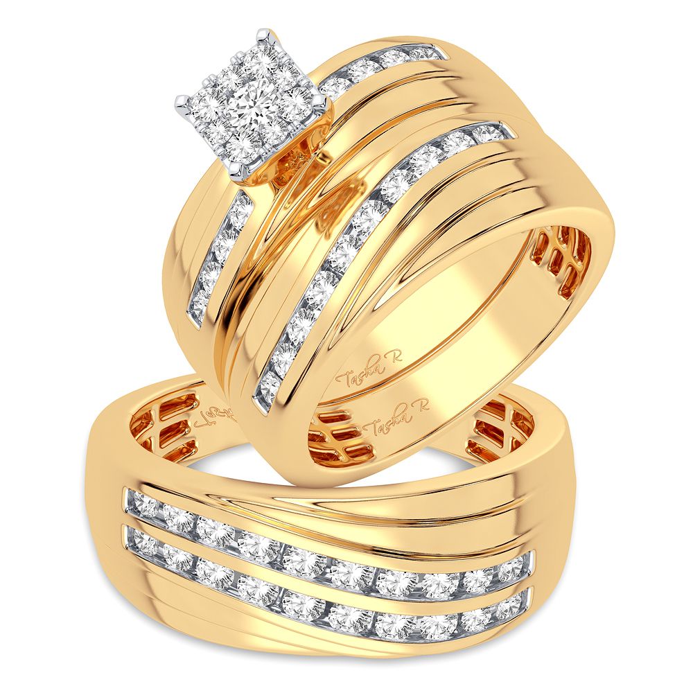 14K 1.13CT DIAMOND TRIO SET