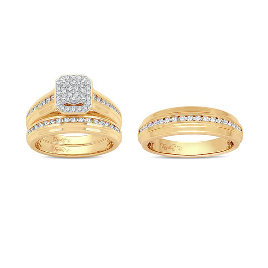 14K 0.87CT Diamond Trio Set