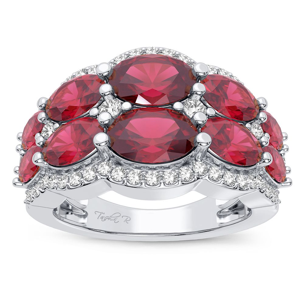 14K 0.33CT Diamond Ruby Ring