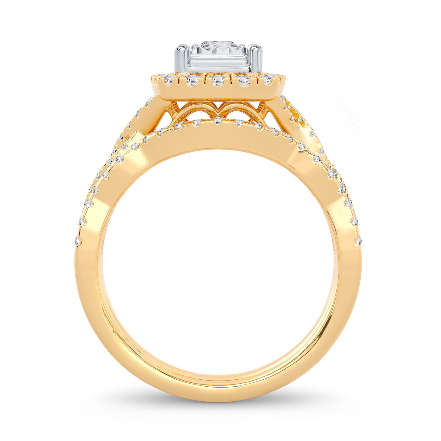 14K 0.62CT Diamond Bridal Ring