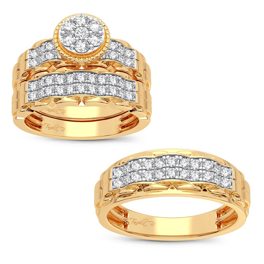 14K 1.00CT DIAMOND TRIO SET