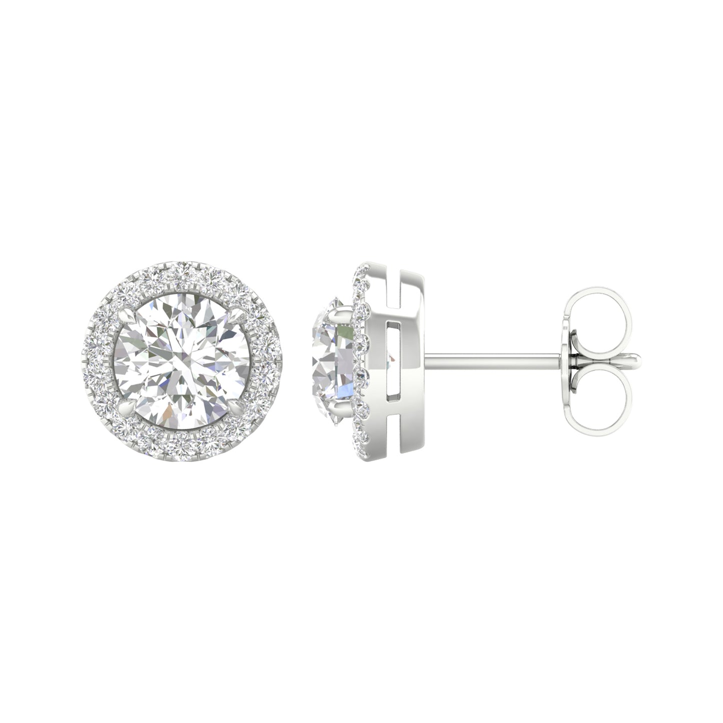 14K 2.25CT Certified Lab Grown Diamond Earrings ( IGI Certified )