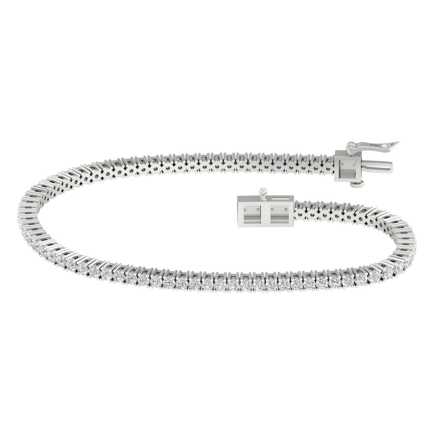 14K 3.00CT Certified Lab Grown Diamond Bracelet ( IGI Certified )