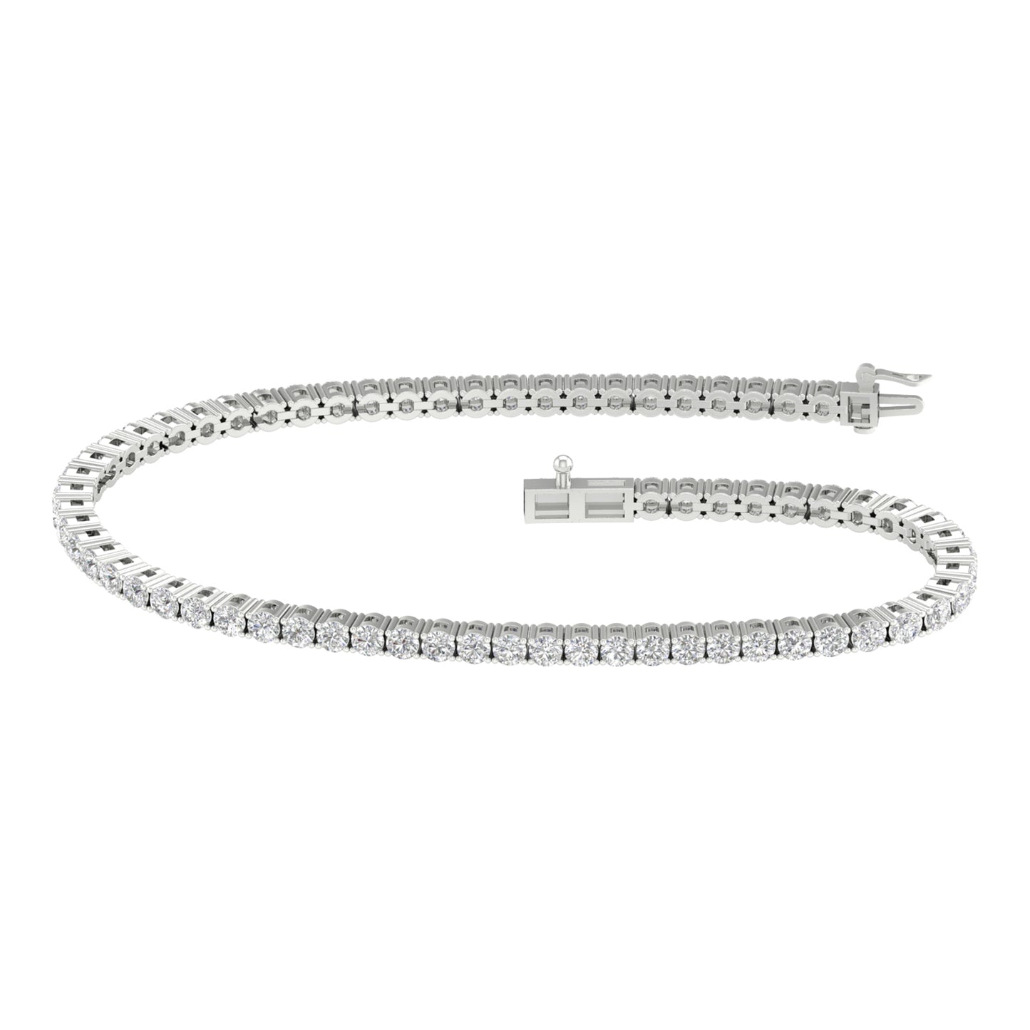 14K 4.00CT  Certified Lab Grown Diamond Bracelet ( IGI Certified )