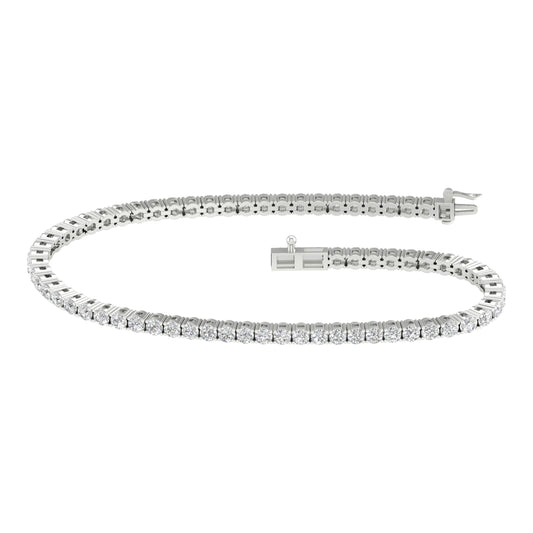 14K 4.00CT  Certified Lab Grown Diamond Bracelet ( IGI Certified )