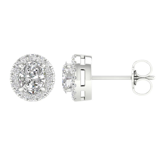 14K 1.15CT Certified Lab Grown Diamond Earrings ( IGI Certified )