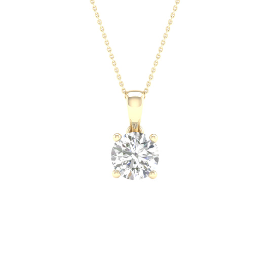 14K 1.00CT Certified Lab Grown Diamond Pendant ( IGI Certified )