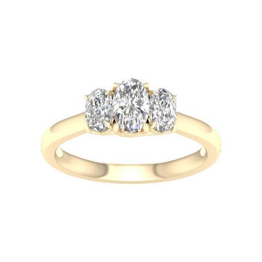 14K 1.00CT  Certified Lab Grown Diamond Ring ( IGI Certified )