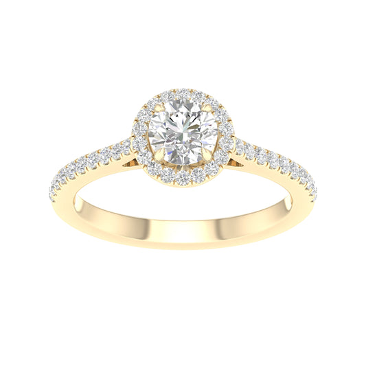 14K 1.00CT Certified Lab Grown Diamond Ring ( IGI Certified )