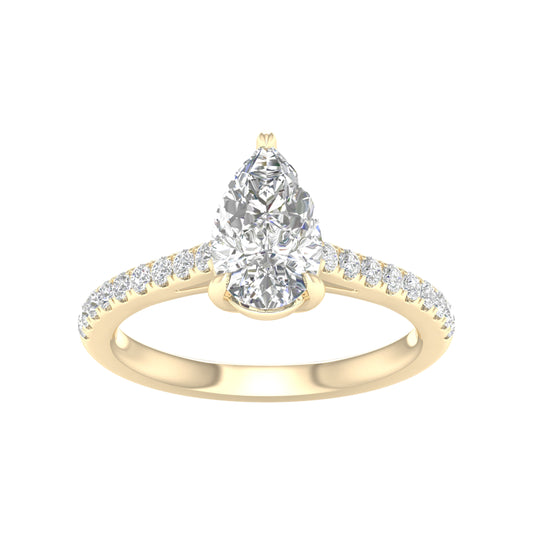 14K 1.75CT Certified Lab Grown Diamond Ring ( IGI Certified )