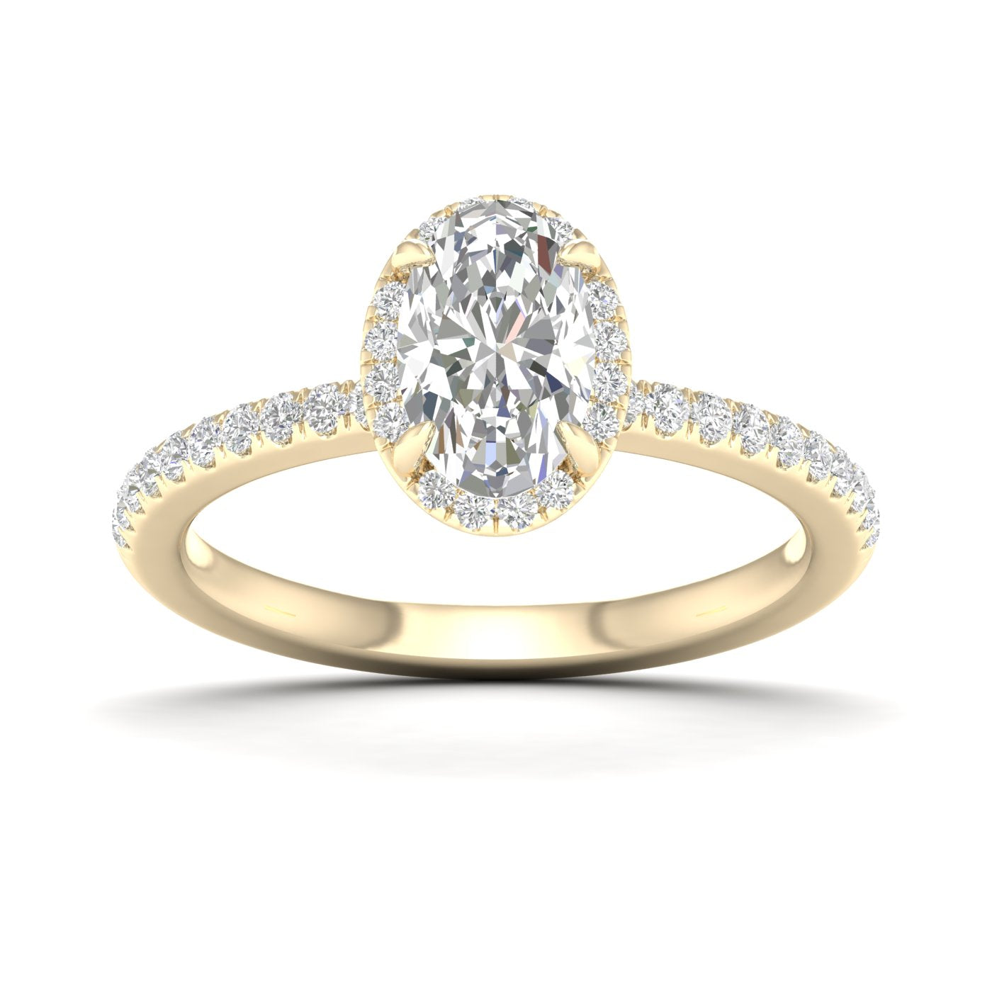 14k 1.25CT Lab Diamond Ring