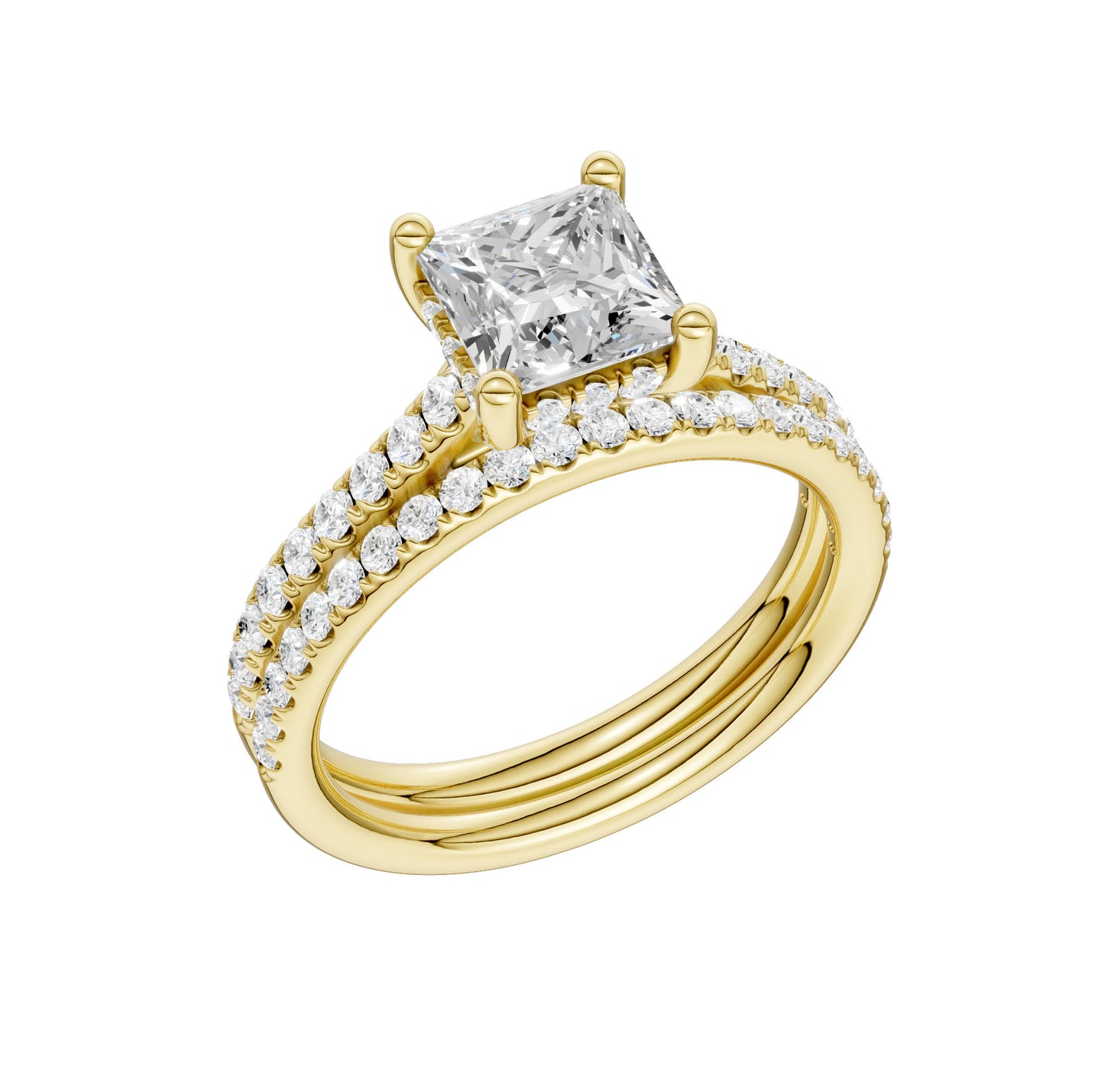 14K 2.50CT  Lab Diamond Bridal Ring