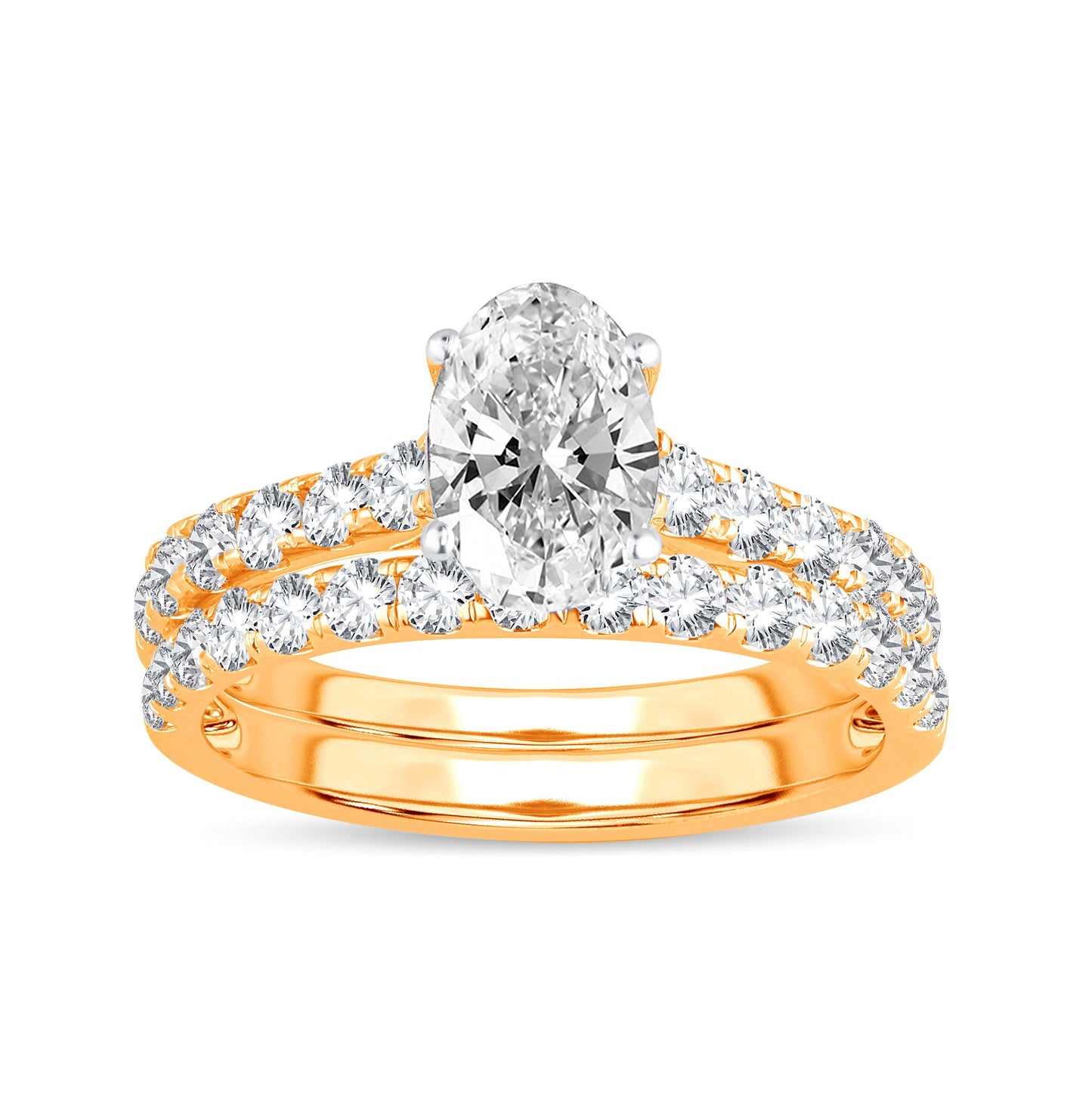 14K 2.00CT Certified Lab Grown Bridal Set