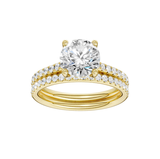 14K 2.50CT  Lab Diamond Bridal Ring