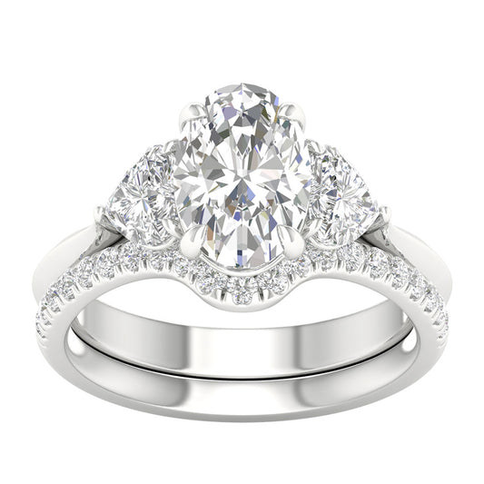 14K 3.25CT Certified Lab Grown Diamond Bridal Ring