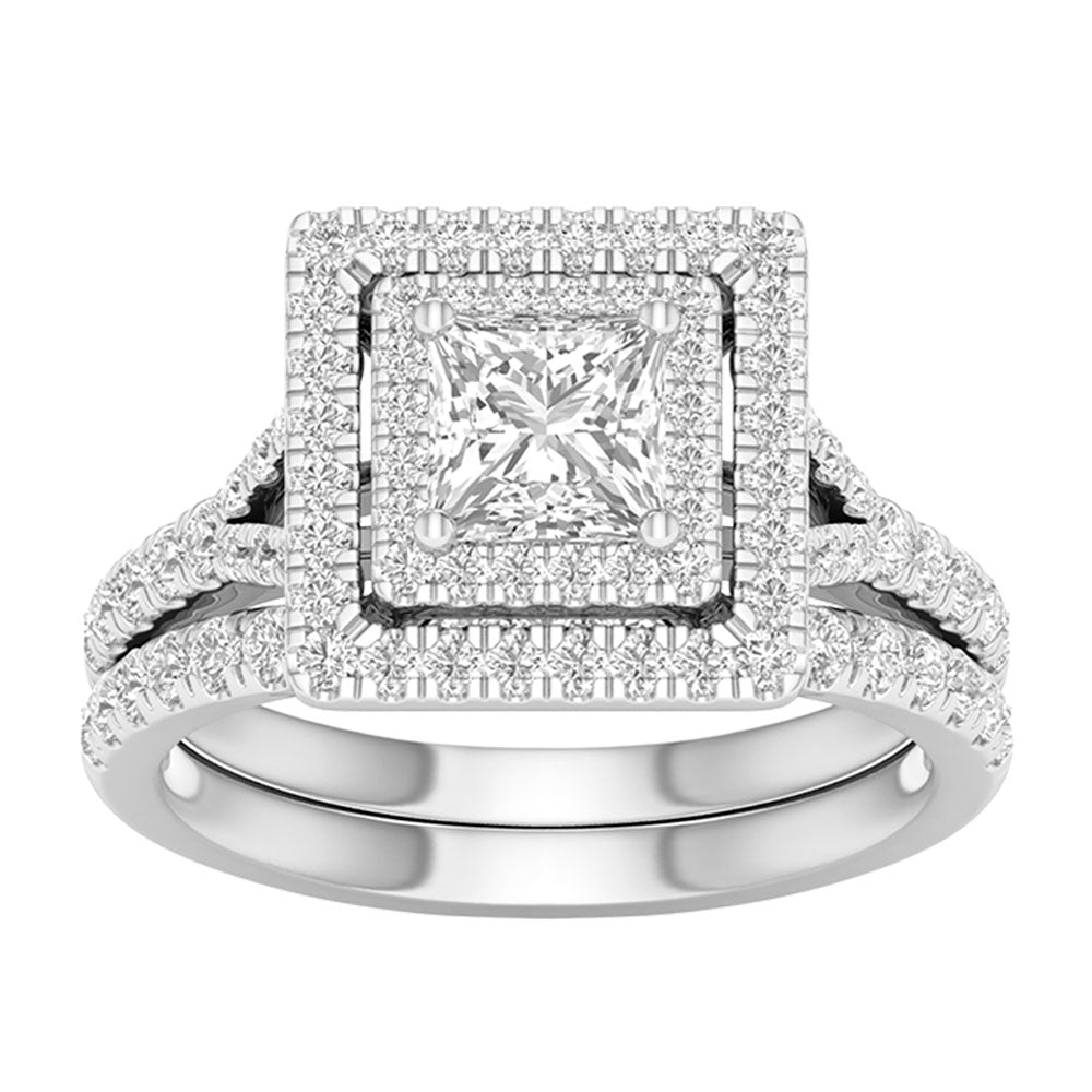 14K 1.75CT Certified Lab Grown Diamond Bridal Set