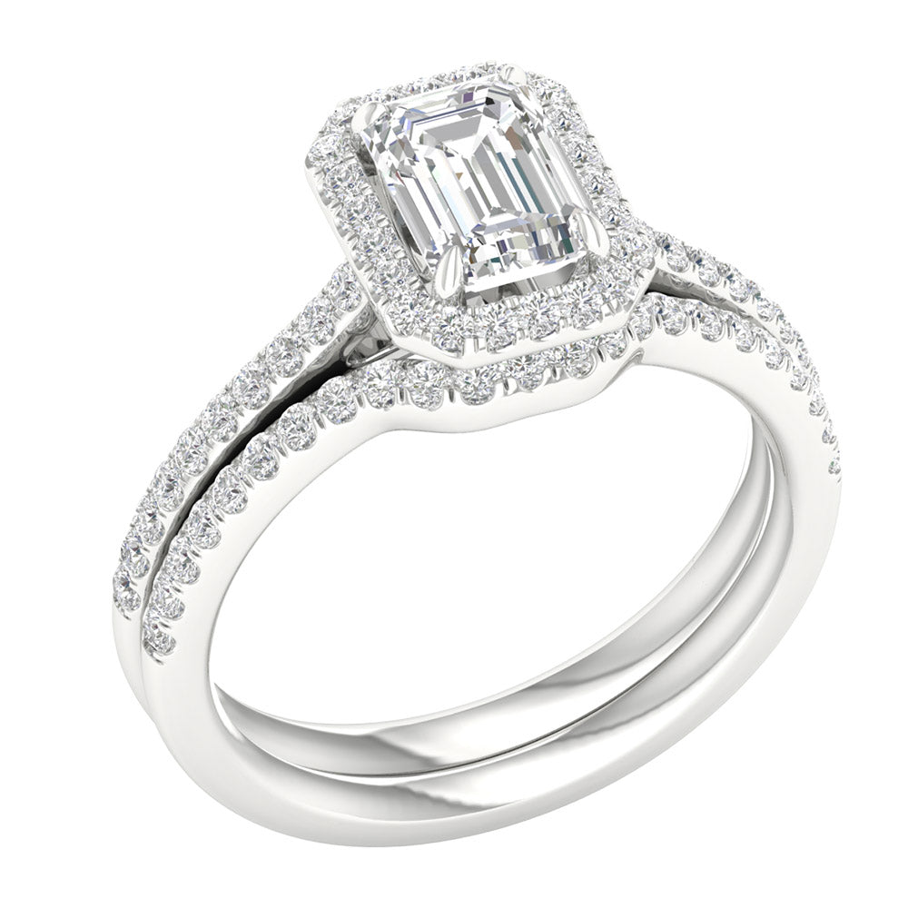 14K 1.45CT Lab Grown Bridal Set