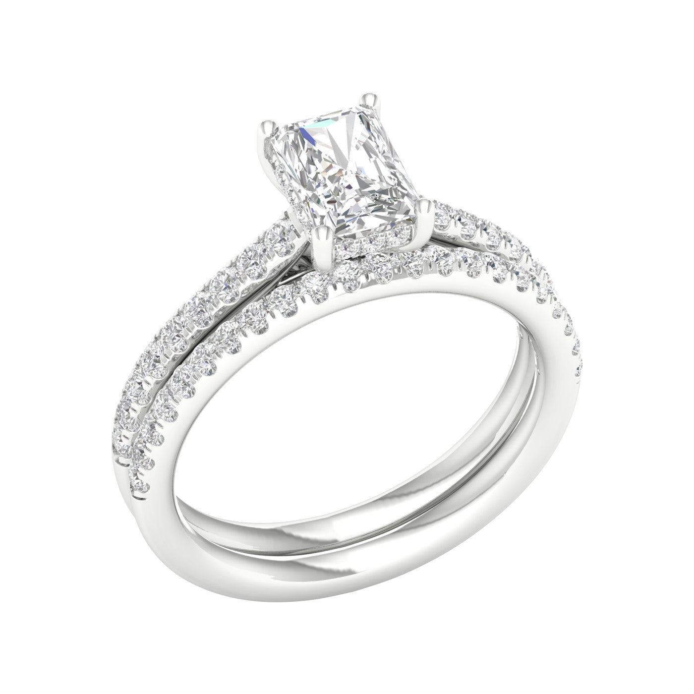 14K 1.50CT Certified Lab Grown Diamond Bridal Set