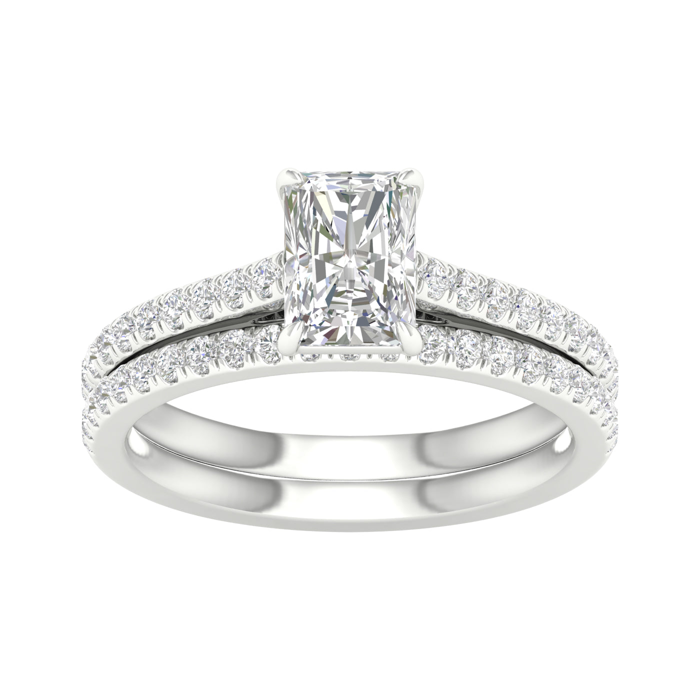 14K 1.50CT Lab Diamond Bridal Set