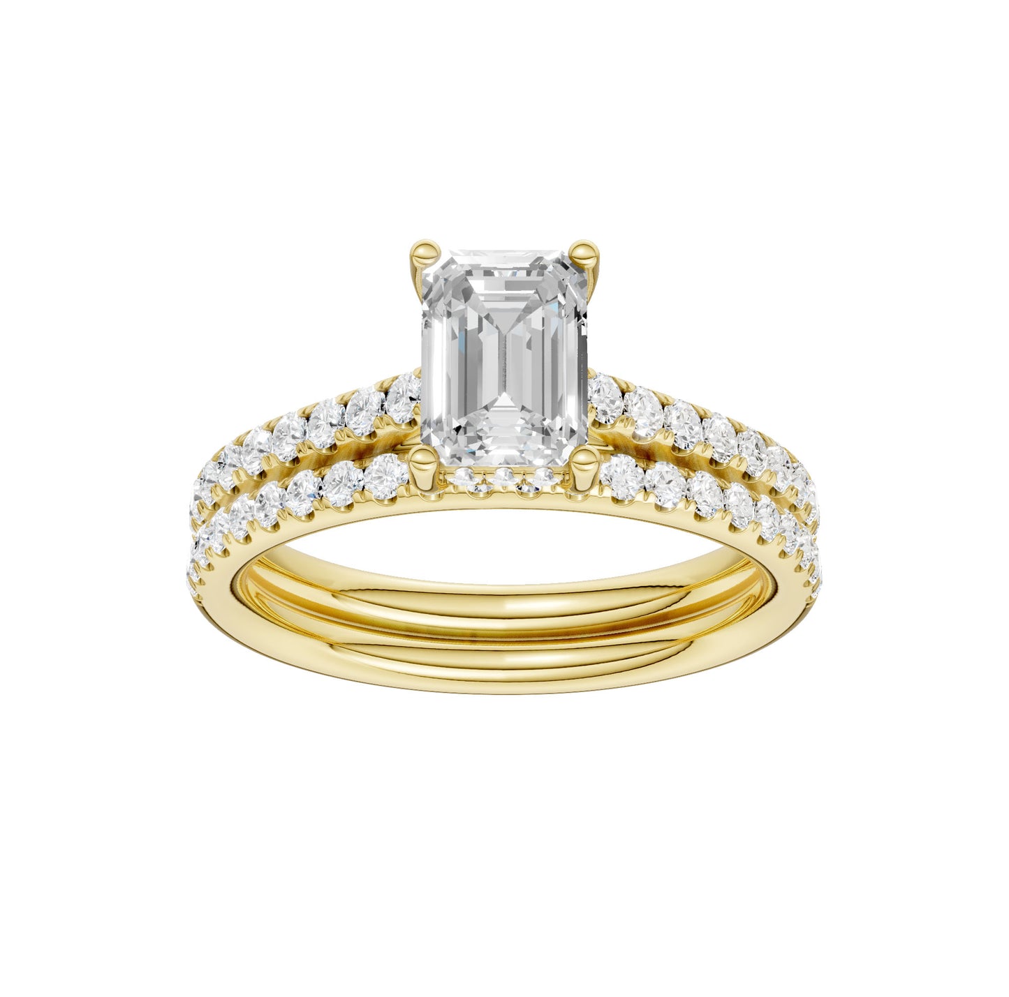 14K 1.50CT Lab Diamond Bridal Ring