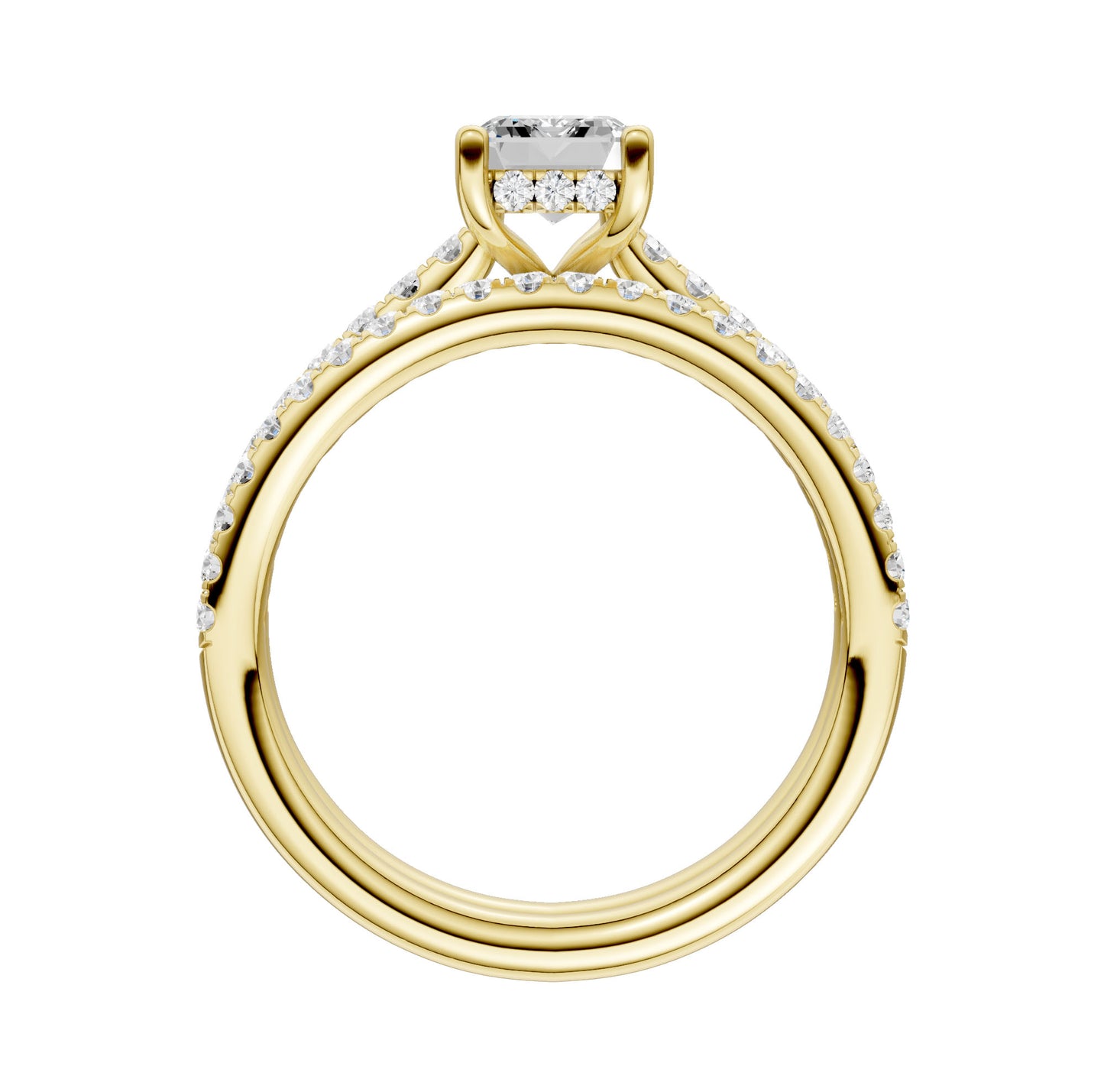 14K 1.50CT Lab Diamond Bridal Ring