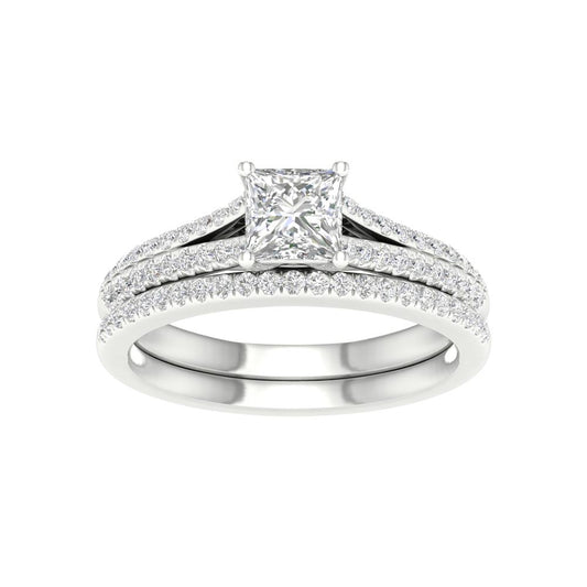 Certified Lab Grown 14K 1.40CT Diamond Bridal Set