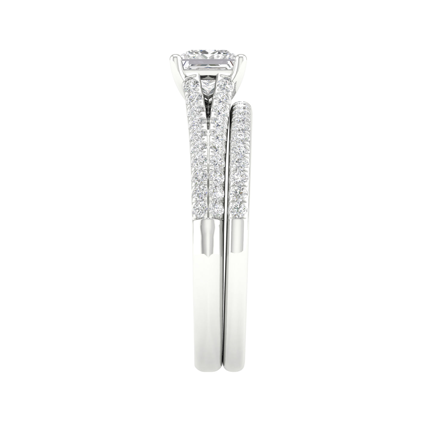 Certified Lab Grown 14K 1.40CT Diamond Bridal Set