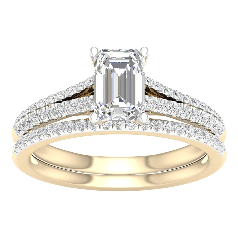 14K 2.40CT Lab Grown Bridal Set